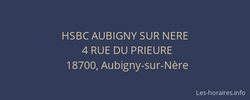 HSBC AUBIGNY SUR NERE