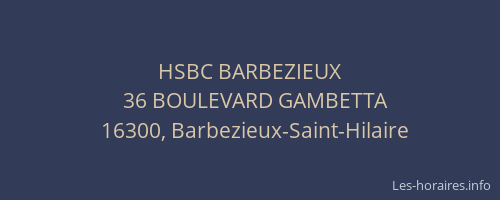 HSBC BARBEZIEUX