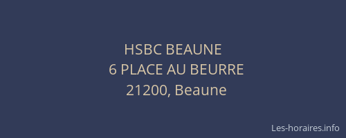 HSBC BEAUNE