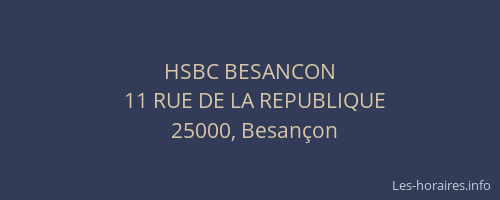 HSBC BESANCON