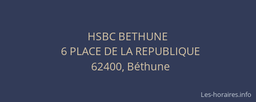 HSBC BETHUNE
