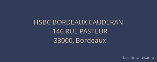 HSBC BORDEAUX CAUDERAN