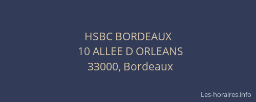 HSBC BORDEAUX