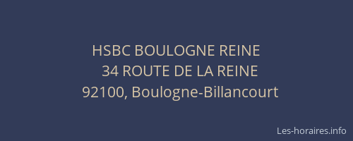 HSBC BOULOGNE REINE
