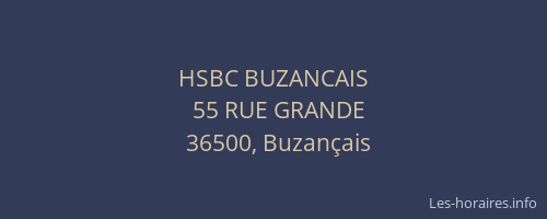 HSBC BUZANCAIS