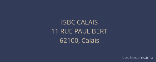 HSBC CALAIS