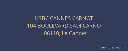 HSBC CANNES CARNOT