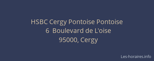 HSBC Cergy Pontoise Pontoise