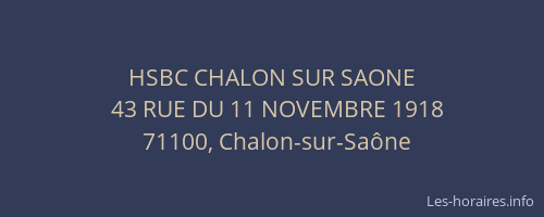 HSBC CHALON SUR SAONE
