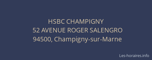 HSBC CHAMPIGNY