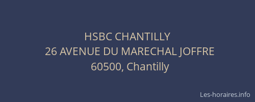 HSBC CHANTILLY