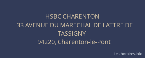 HSBC CHARENTON