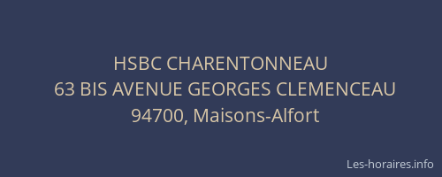 HSBC CHARENTONNEAU