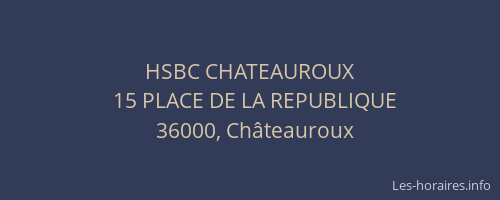 HSBC CHATEAUROUX