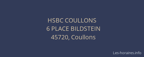 HSBC COULLONS