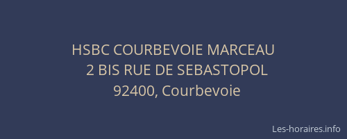 HSBC COURBEVOIE MARCEAU