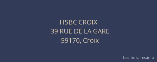HSBC CROIX