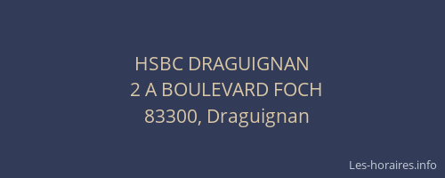 HSBC DRAGUIGNAN