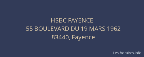 HSBC FAYENCE