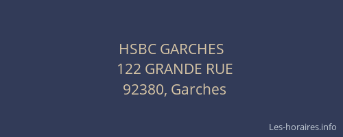 HSBC GARCHES
