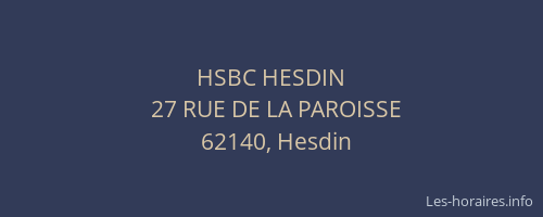 HSBC HESDIN