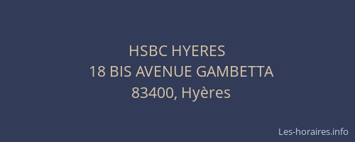 HSBC HYERES