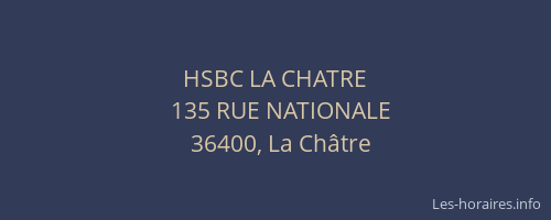 HSBC LA CHATRE