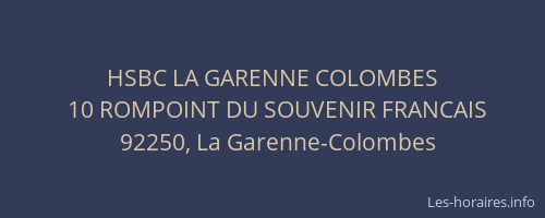 HSBC LA GARENNE COLOMBES