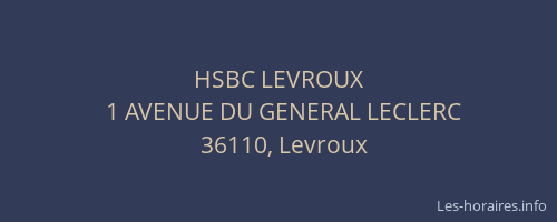 HSBC LEVROUX