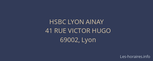 HSBC LYON AINAY
