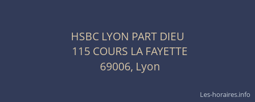 HSBC LYON PART DIEU