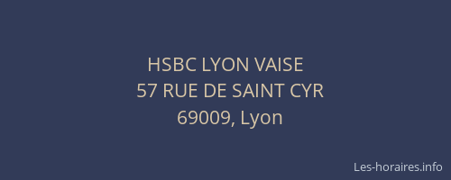 HSBC LYON VAISE