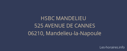 HSBC MANDELIEU