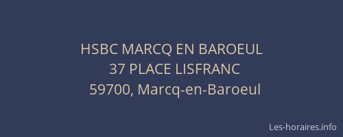 HSBC MARCQ EN BAROEUL
