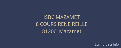 HSBC MAZAMET