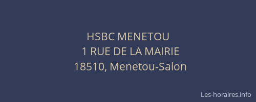 HSBC MENETOU