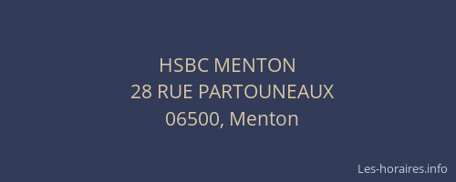 HSBC MENTON