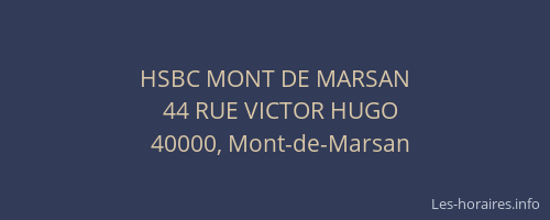 HSBC MONT DE MARSAN