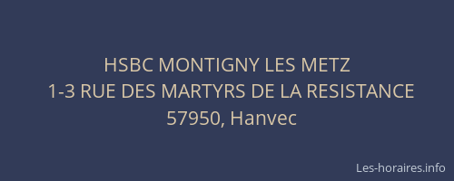 HSBC MONTIGNY LES METZ