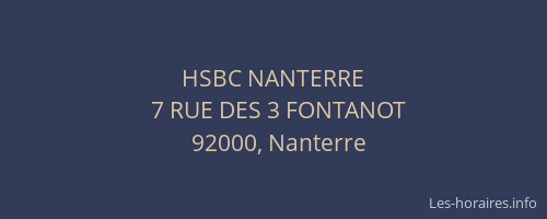 HSBC NANTERRE