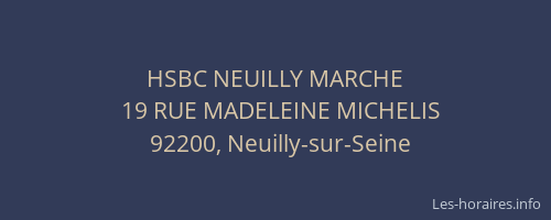 HSBC NEUILLY MARCHE