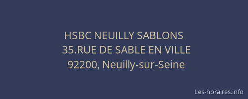 HSBC NEUILLY SABLONS