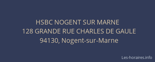 HSBC NOGENT SUR MARNE