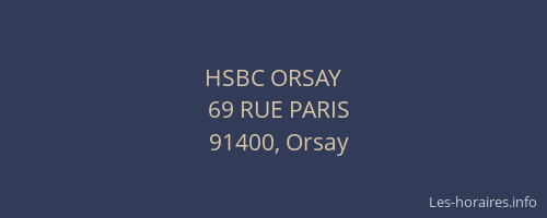 HSBC ORSAY