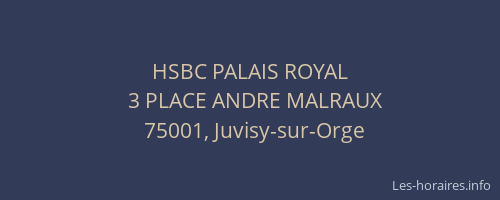 HSBC PALAIS ROYAL