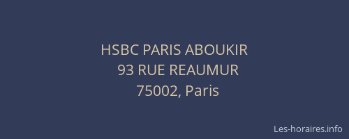 HSBC PARIS ABOUKIR