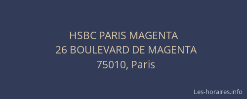 HSBC PARIS MAGENTA