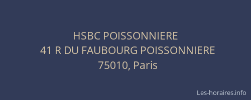 HSBC POISSONNIERE