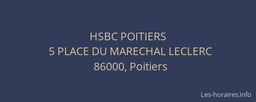 HSBC POITIERS