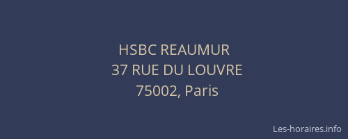 HSBC REAUMUR